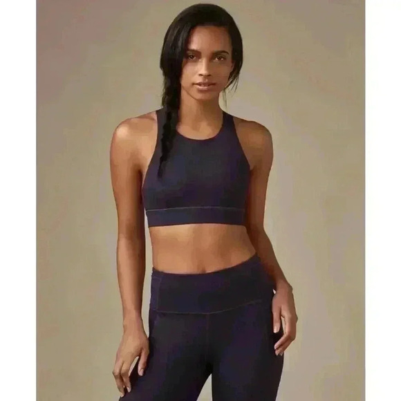 Lululemon Fast And Free Black Grape Bra, Size 6 - Picture 1 of 9